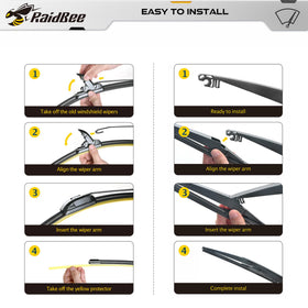 RaidBee blade installed on Prius driver side improving road visibility