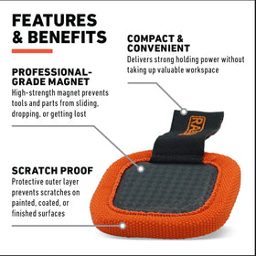 Railer pads stored in a toolbox drawer for easy portability and organization