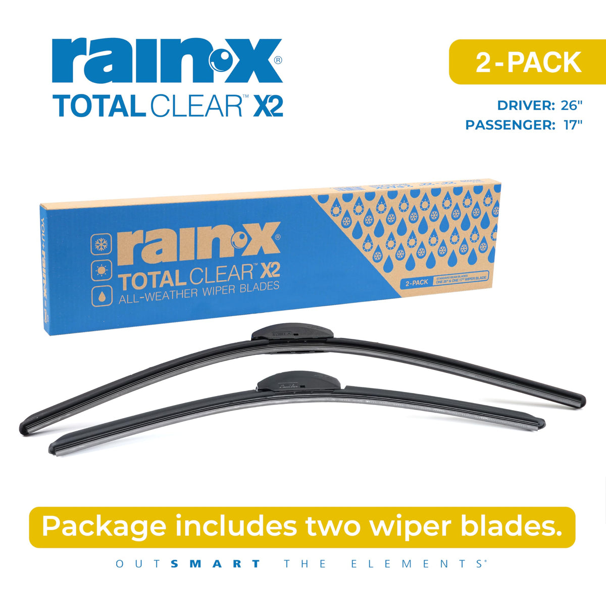 Rain-X aerodynamic beam profile preventing ice buildup and drag
