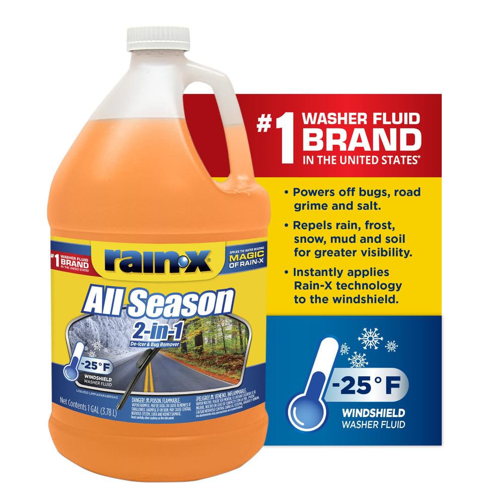 Rain-X front label on one gallon showing product identity and benefit