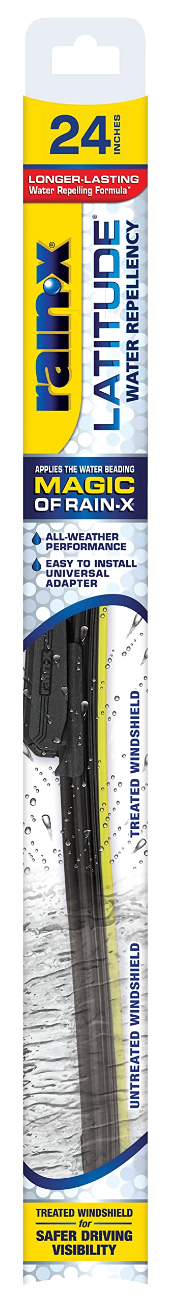 Rain-X front packaging showing product and easy-install benefit