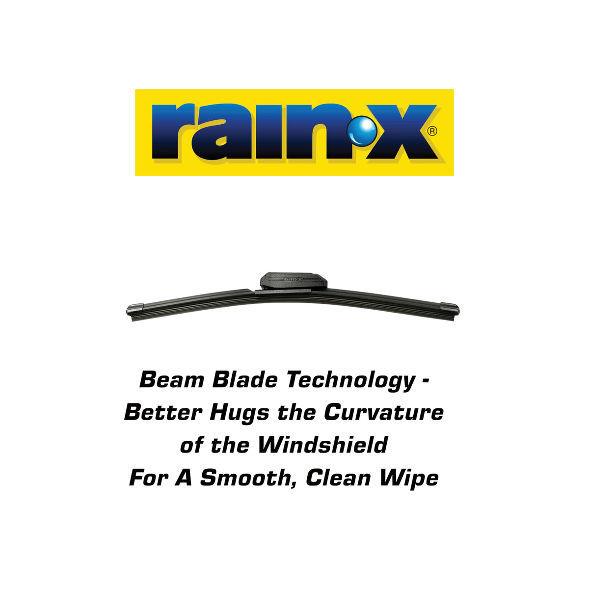 Rain-X blade on car in rain for safer driving visibility benefit