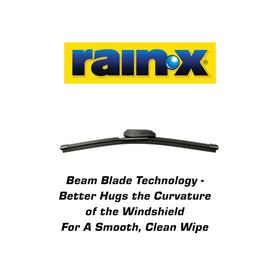 Rain-X blade on car in rain for safer driving visibility benefit
