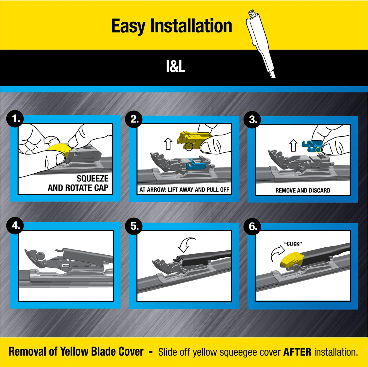 Rain-X Rugged XL blade change indicator showing color-change wear signal