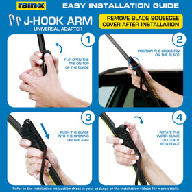 Rain‑X silicone squeegee closeup showing durable edge for longer lifespan