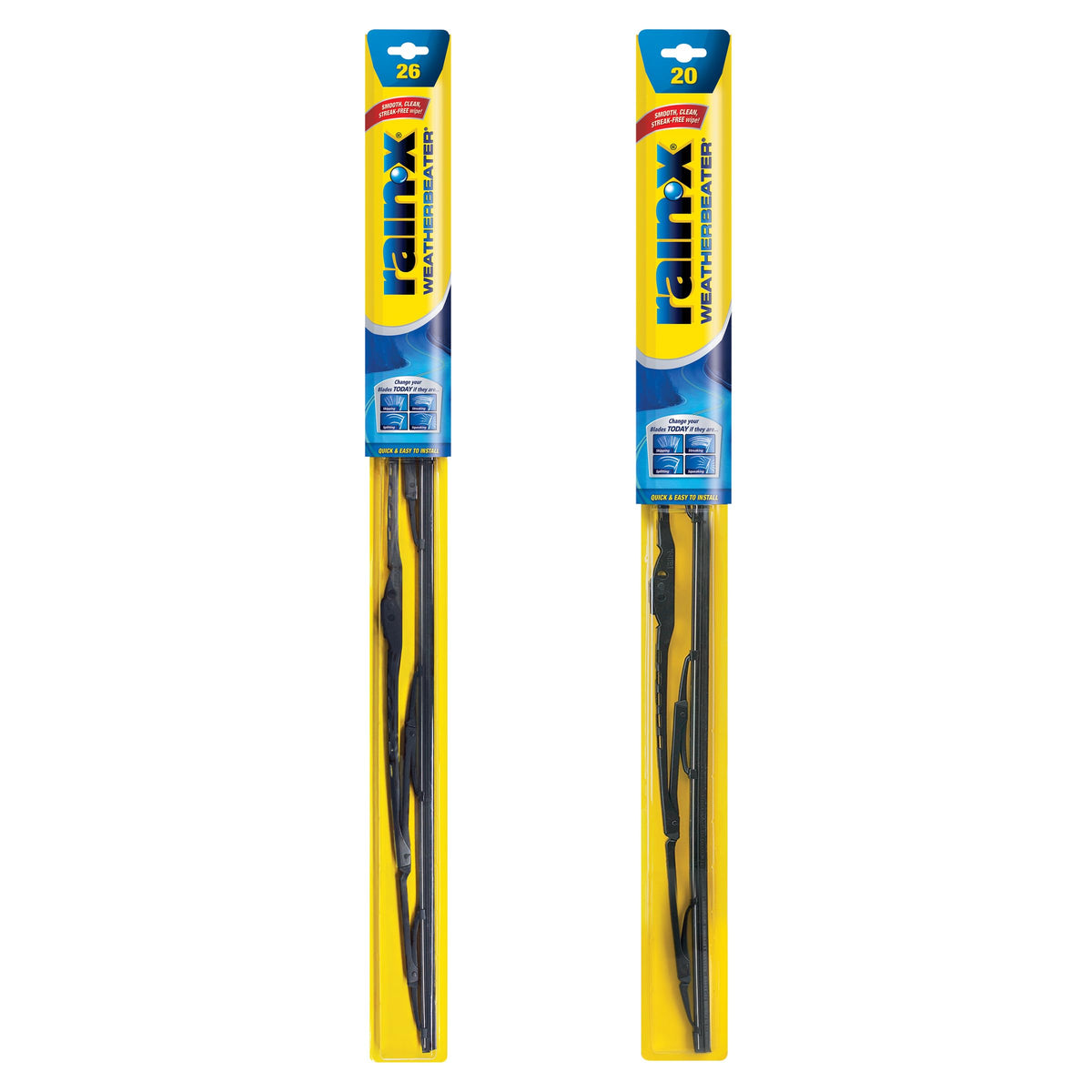 Rain-X front packaging showing product and size, clarifies fit benefits
