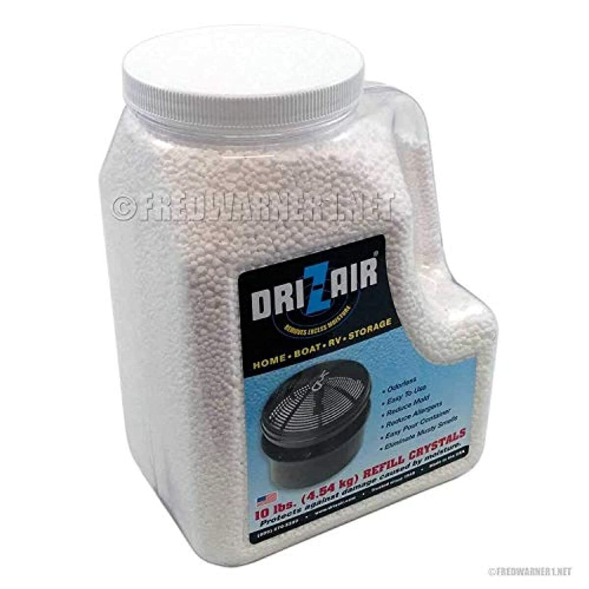 RAINIER refill jug front view showing label and easy-install design benefit