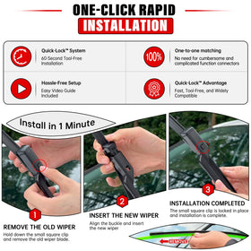 Raintok 15-inch passenger blade detail showing precise edge for streak-free view