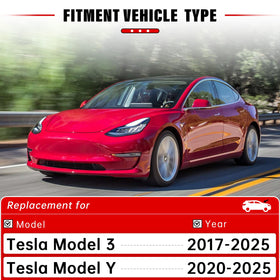 Raintok blades installed on Tesla front view improving driver visibility