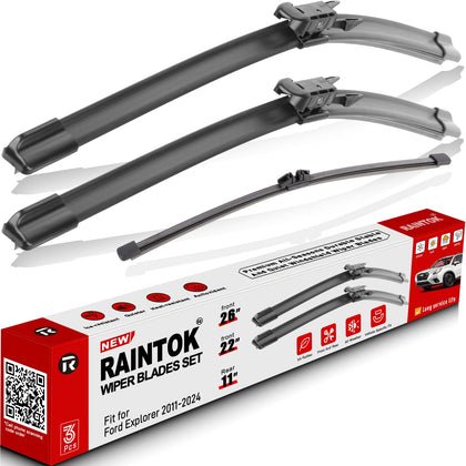 Raintok front packaging showing 3-pack and model fitment benefit