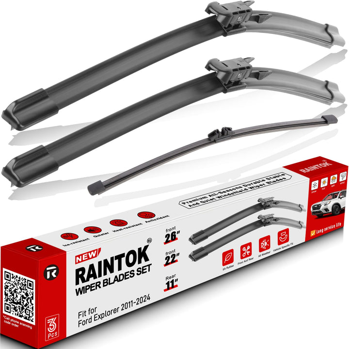 Raintok front packaging showing 3-pack and model fitment benefit