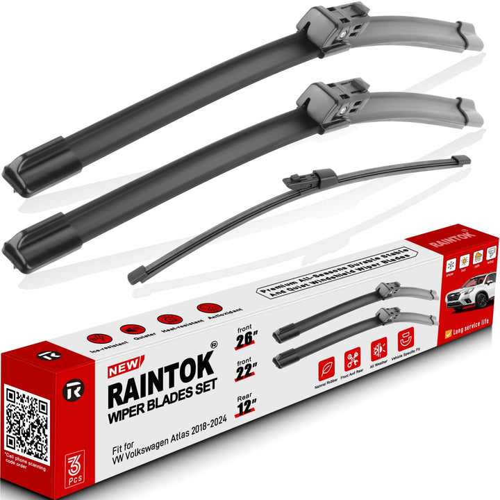 Raintok front packaging showing complete wiper kit and benefits