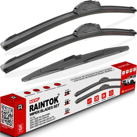 RAINTOK front packaging showing complete wiper set and sizes for quick identification