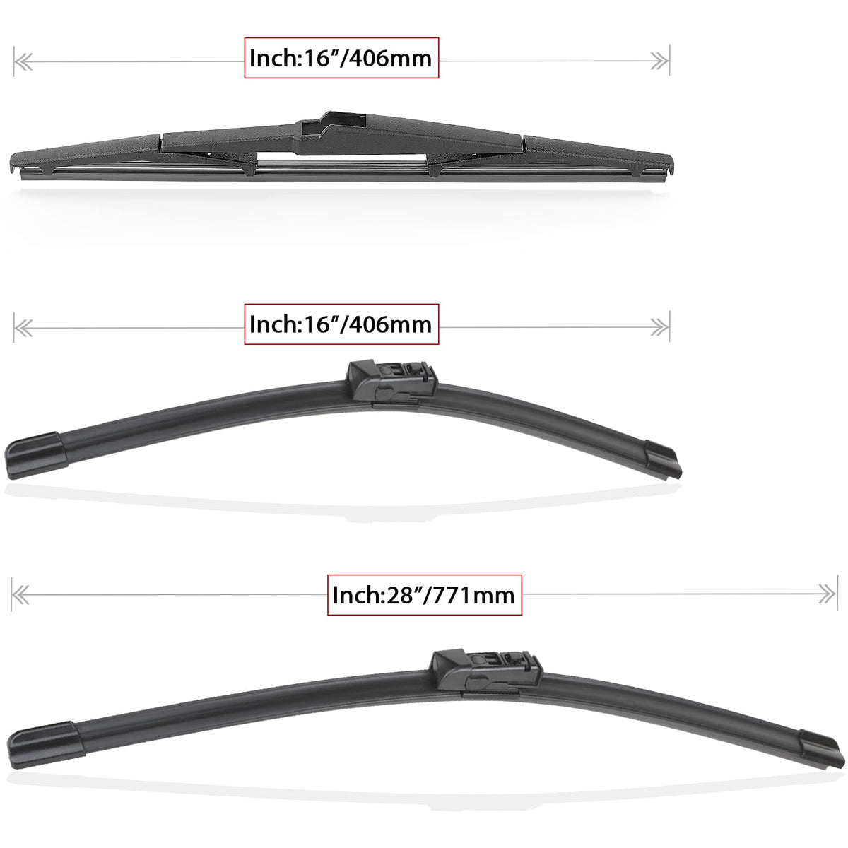 Raintok installed front driver blade on Prius improving road visibility