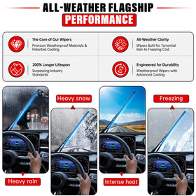 Raintok 13-inch rear blade label view showing correct rear replacement fit