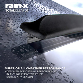 Rain‑X comparison of 26" and 18" blades illustrating correct sizing for replacement