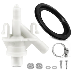 Rakiyada front packaging showing complete RV valve kit and clear labeling, reliable replacement