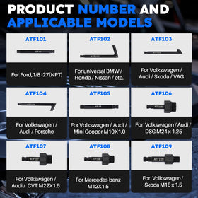 RALBIL adapters arranged by size demonstrating range and fast selection benefits