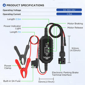 RALBIL BT10 illuminated power indicator confirming correct connection and safety