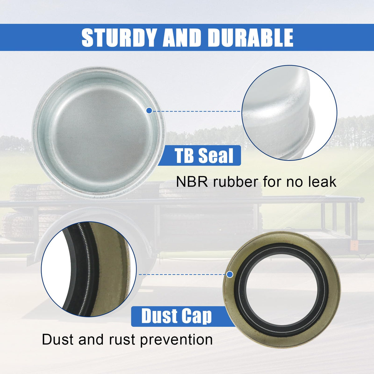 RALZAOTO installed bearing kit on a trailer hub demonstrating smooth rotation and fit