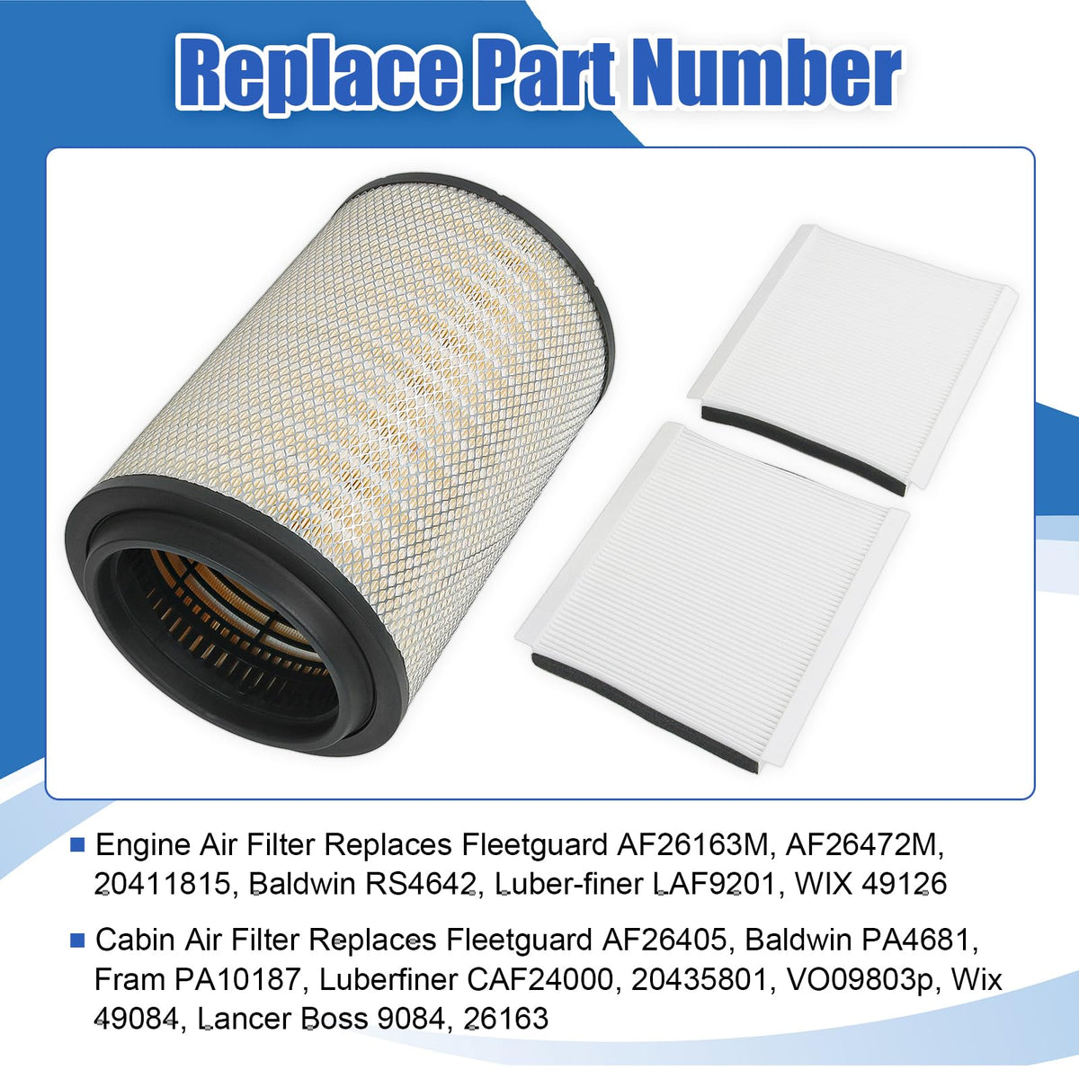 RALZAOTO two cabin filters top view demonstrating included pair benefit