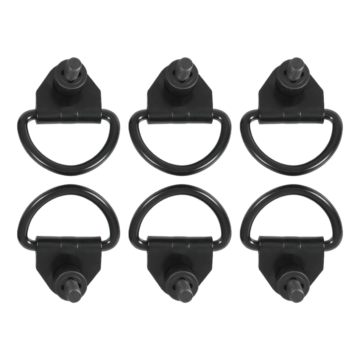 RALZAOTO front view of six D-hooks showing complete kit and mounting hardware benefits