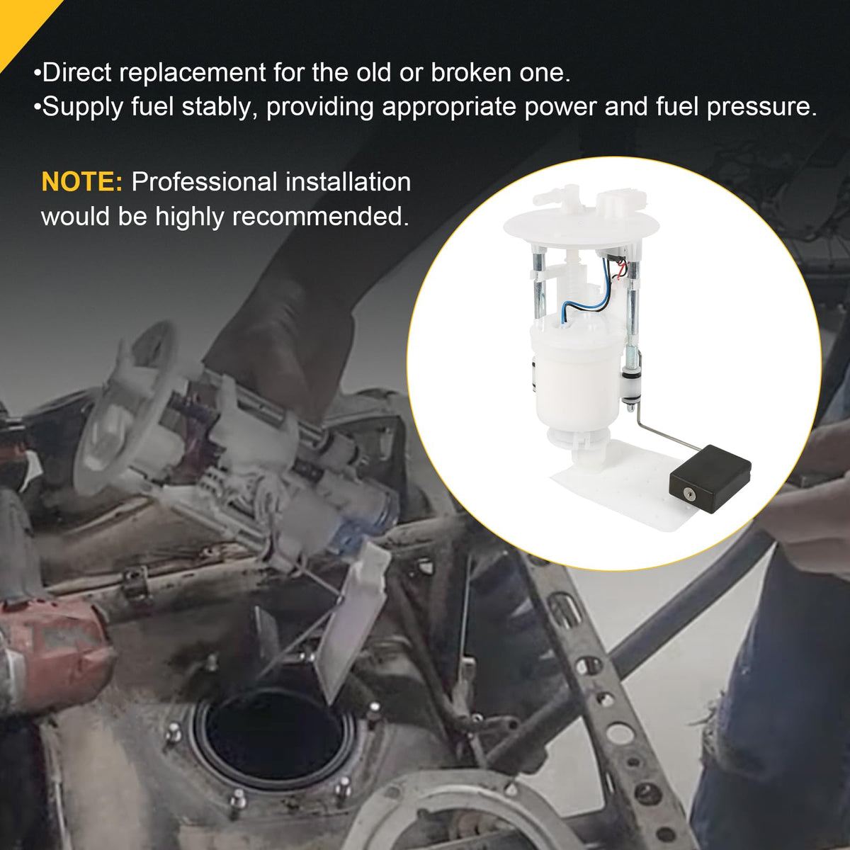 RALZAOTO pump beside ruler for scale showing dimensions for correct fit