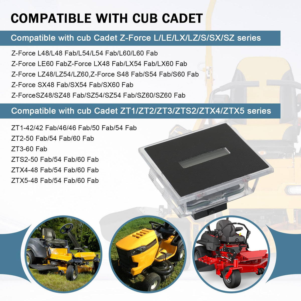 RALZAOTO installed in tractor dash demonstrating direct-fit replacement benefit