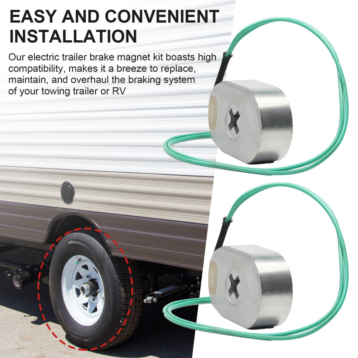 RALZAOTO magnet installed on trailer drum demonstrating improved brake response