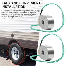 RALZAOTO magnet installed on trailer drum demonstrating improved brake response