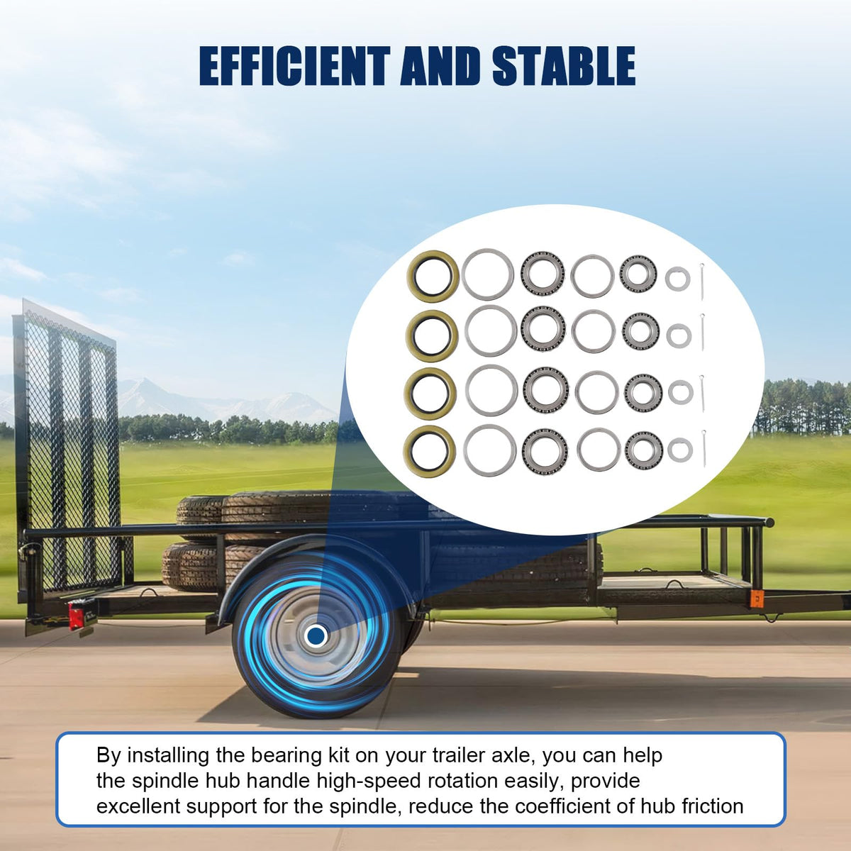 RALZAOTO installation in a trailer hub illustrating correct fitment and reduced friction