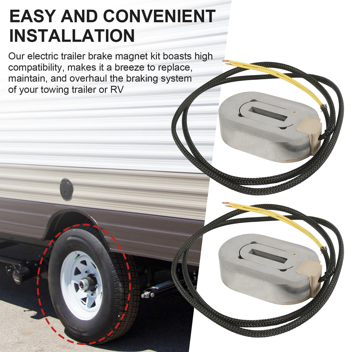RALZAOTO installed magnet under brake drum illustrating restored braking response