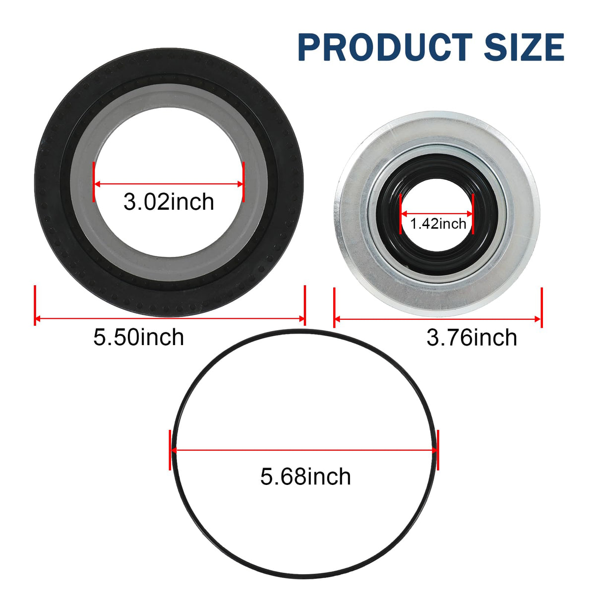 RALZAOTO seal kit installed on Dana Super 60 axle demonstrating proper application benefit