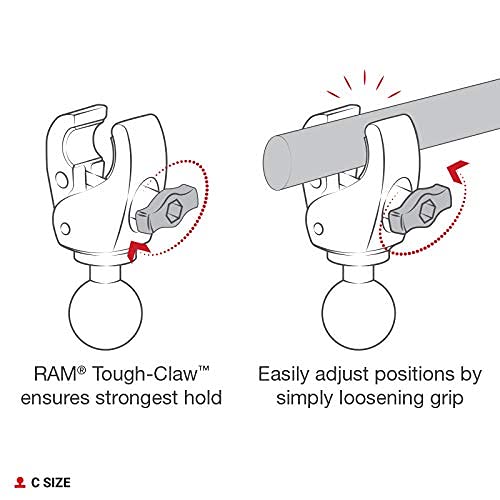 RAM MOUNTS close-up of C size 1.5 inch rubber ball, enables wide adjustable positioning