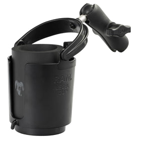 RAM MOUNTS front view of self-leveling drink holder showing secure cradle