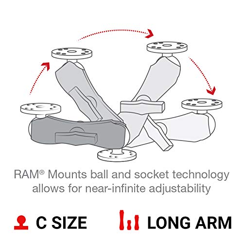 RAM MOUNTS powder-coated marine-grade aluminum finish emphasizing weatherproof durability and long service life