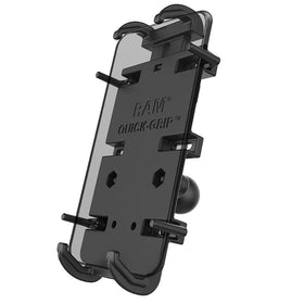 RAM MOUNTS front view showing secure cradle and included B-size ball benefit stable mounting