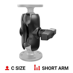 RAM MOUNTS close-up of spring-loaded socket showing pivot action and secure hold