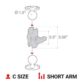 RAM MOUNTS detail of powder-coated marine-grade aluminum finish for corrosion resistance
