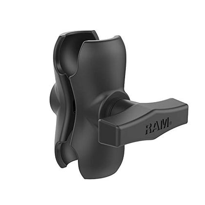 RAM MOUNTS short double socket arm front view showing compact profile and strength