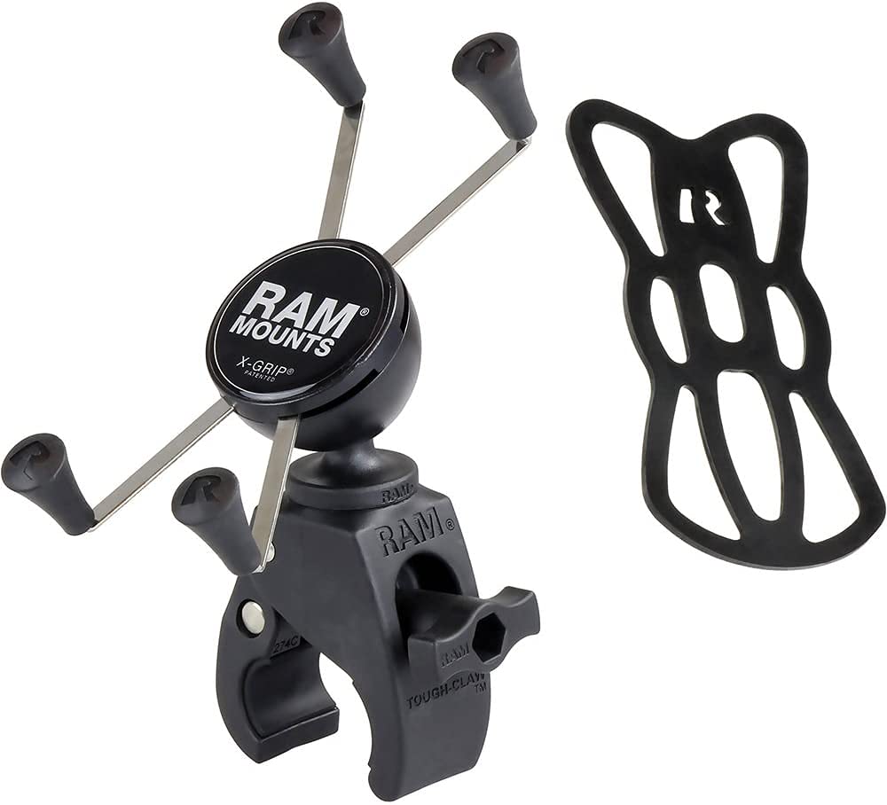 RAM MOUNTS close-up of Tough-Claw clamp with rubber pads for secure grip