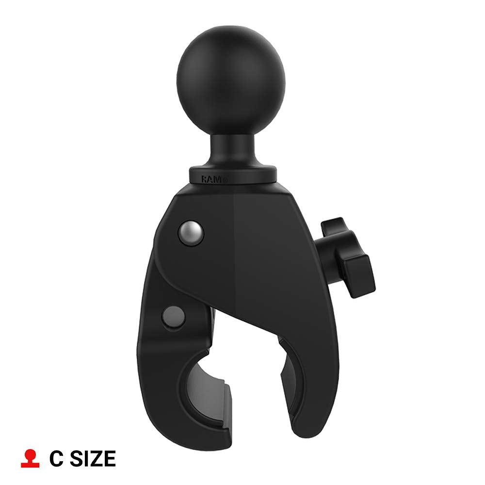 RAM MOUNTS close-up of rubber pad protecting rail and improving grip