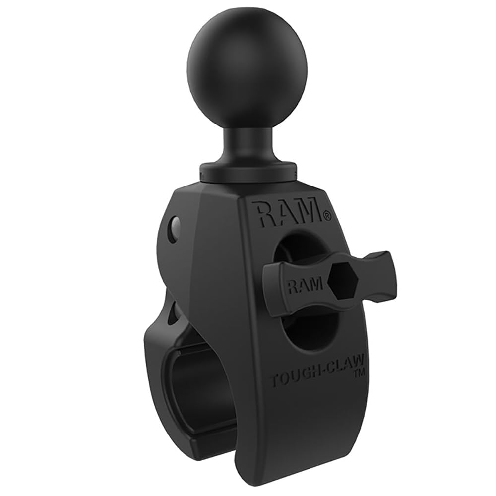 RAM MOUNTS Tough-Claw front view showing clamp profile and ball