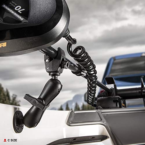 RAM MOUNTS Tough-Claw installed on kayak rail for secure accessory use
