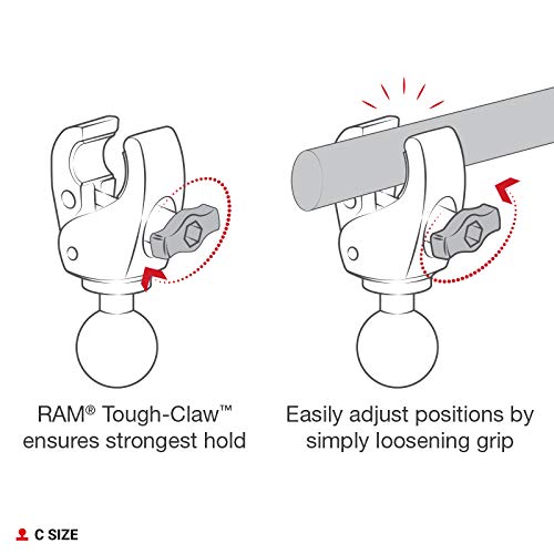 RAM MOUNTS clamped to a square post demonstrating versatility and fit