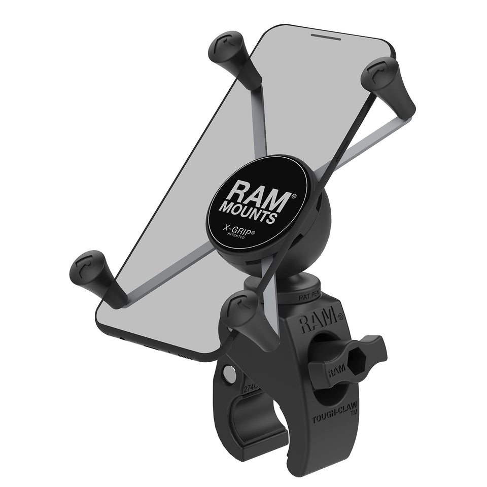 RAM MOUNTS front view of X-Grip showing secure cradle and visibility benefit
