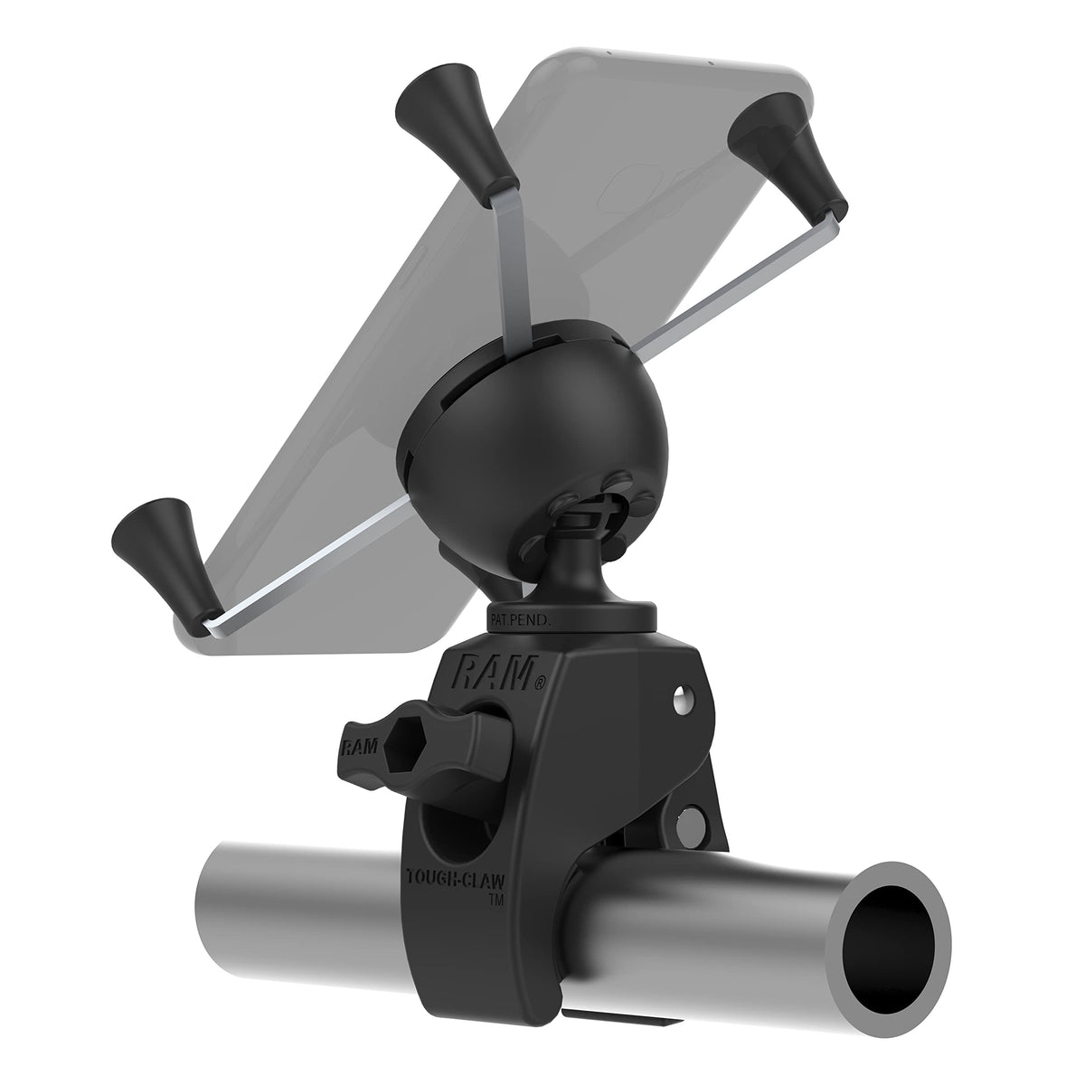 RAM MOUNTS side profile of X-Grip showing low profile and stable hold