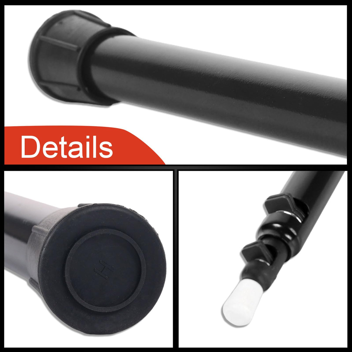 RAMATA close-up of telescoping shaft demonstrating sturdy, adjustable extension