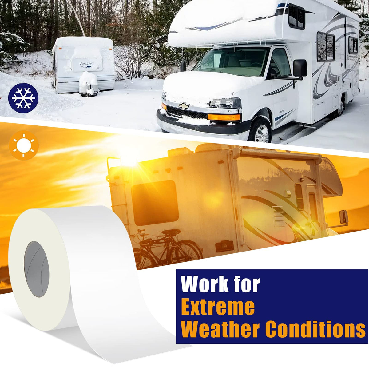 Ramkle applied on RV roof vent demonstrating leak prevention and easy install