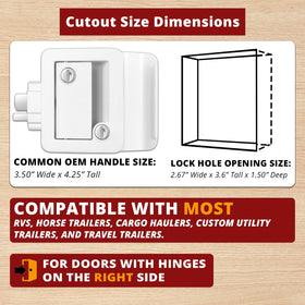 Ramkle four unique keys and screws laid out showing ready-to-install convenience